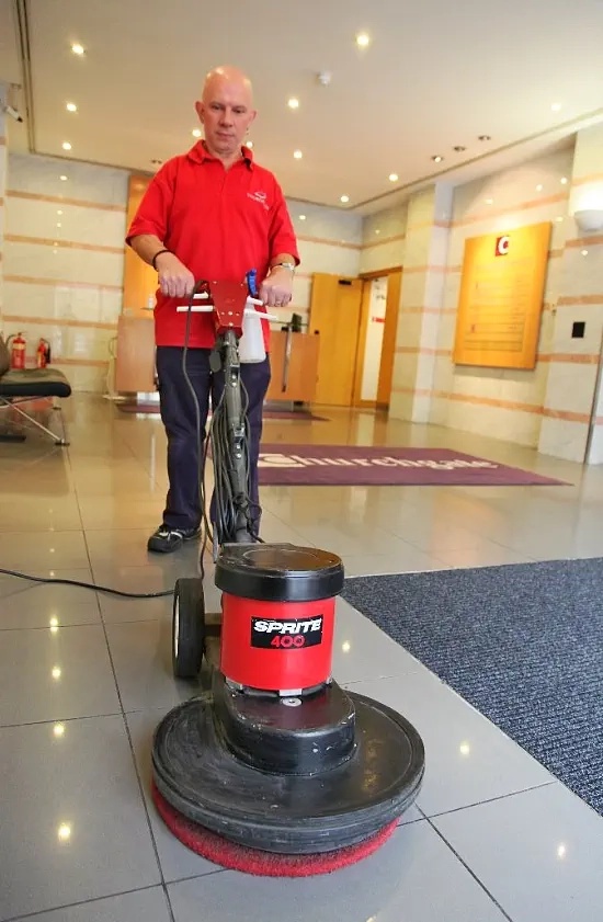 Corporate Cleaner at Work